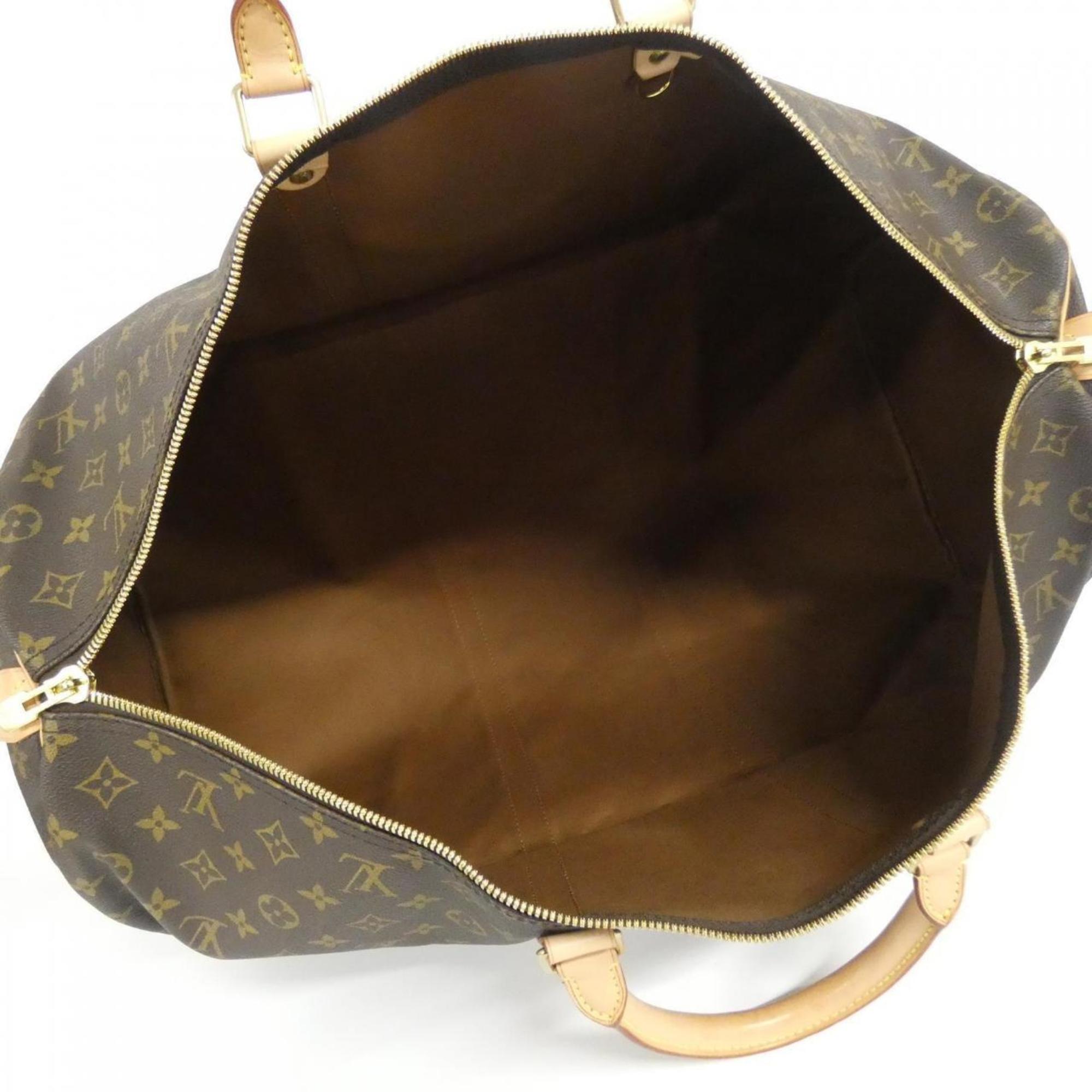 Louis Vuitton Marron Coated Canvas Boston Bag