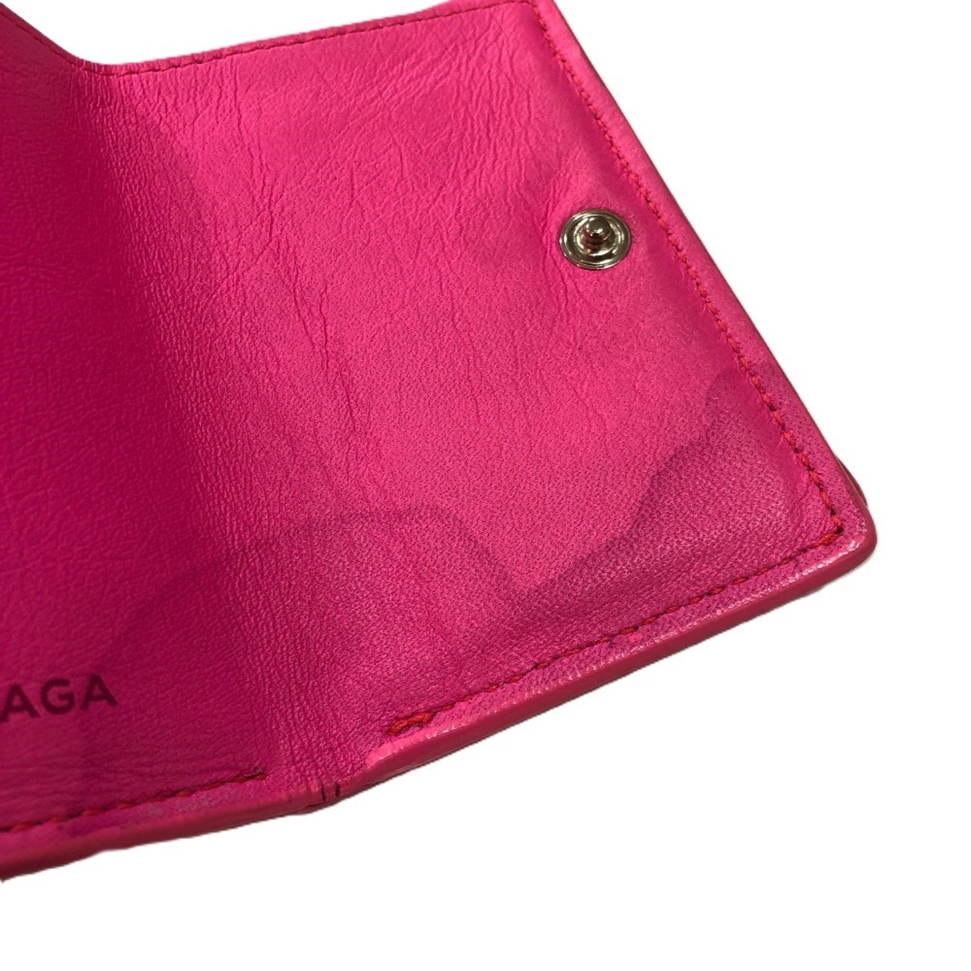 Balenciaga Pink Leather Wallet (Tri-Fold)
