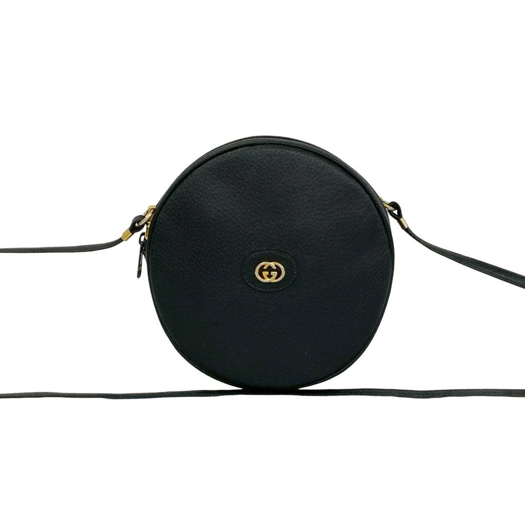 Gucci Black Leather Pochette Shoulder Bag (Pre-Owned)