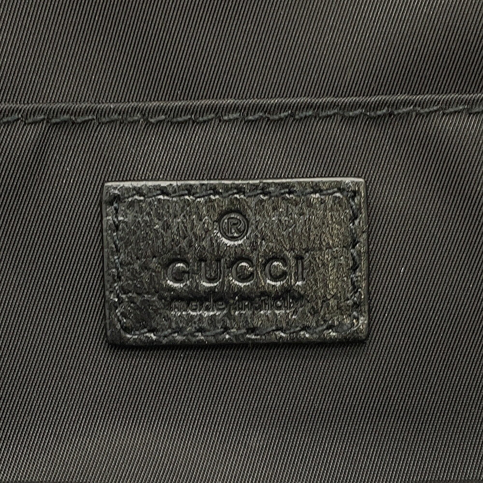 Gucci Black Nylon Leather Handbag Sling Bag (Pre-Owned)