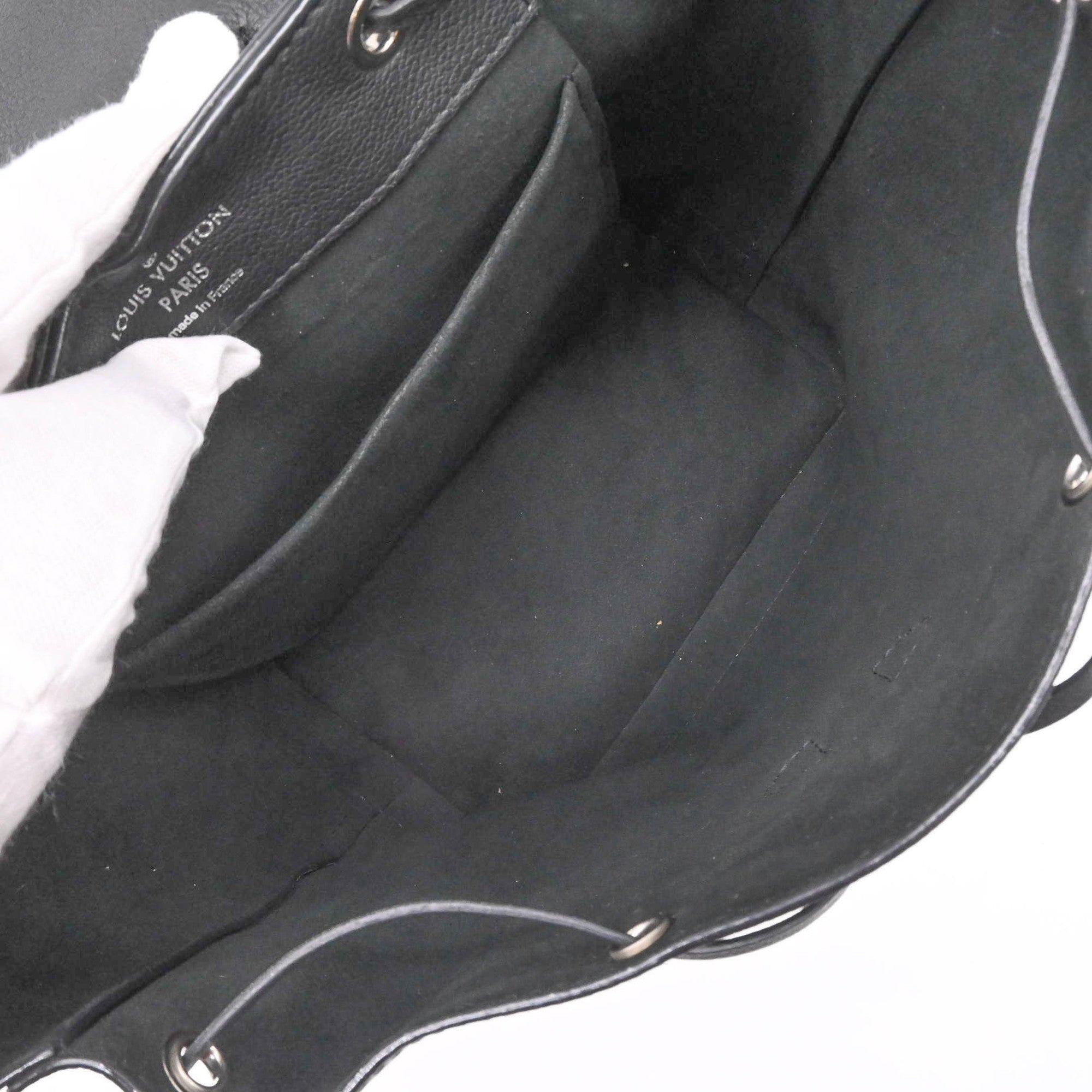 Louis Vuitton Black Leather Backpack