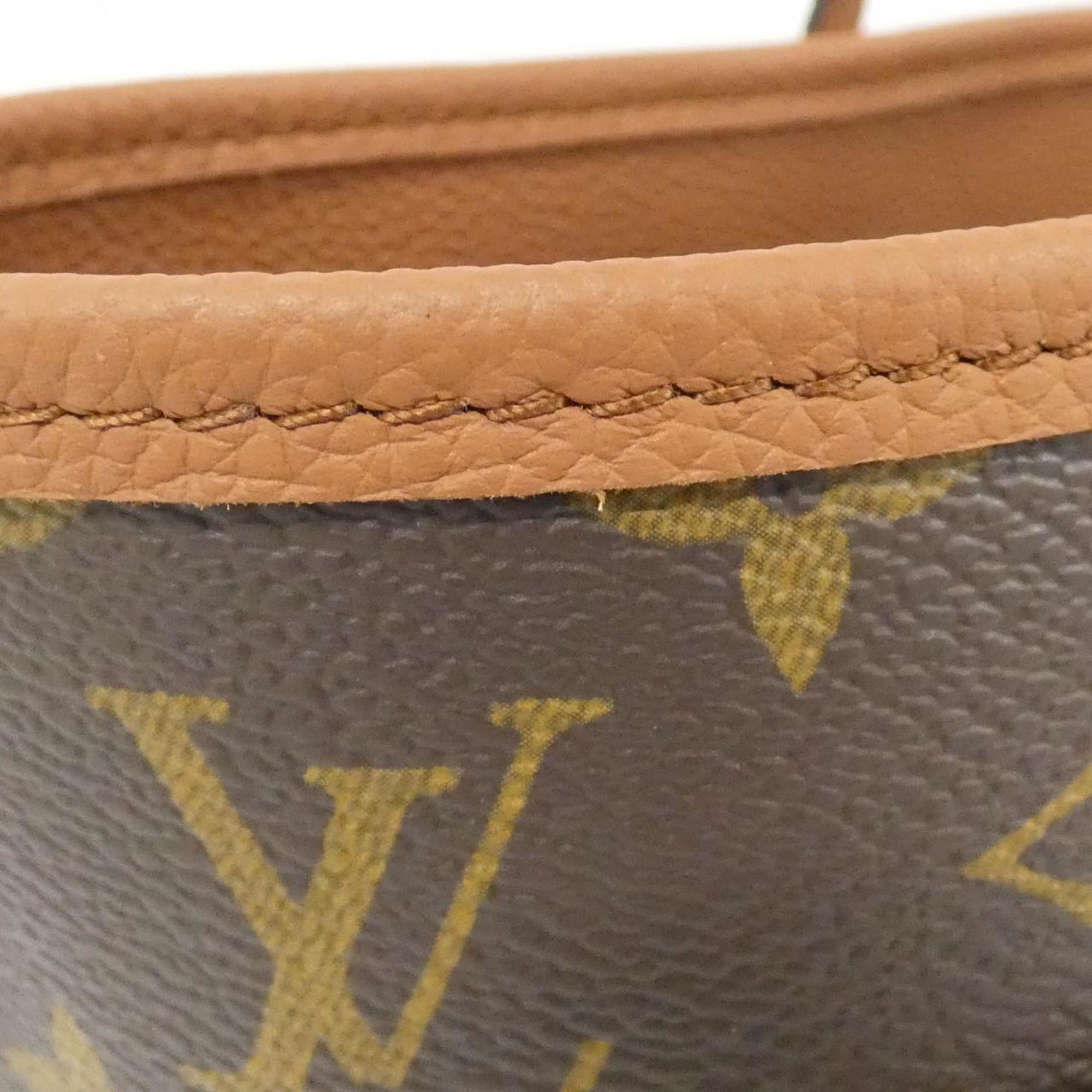 Louis Vuitton Brown Coated Canvas Leather Handbag