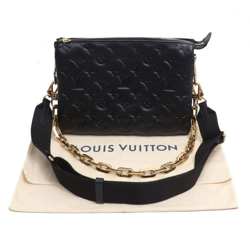 Louis Vuitton Black Leather Shoulder Bag