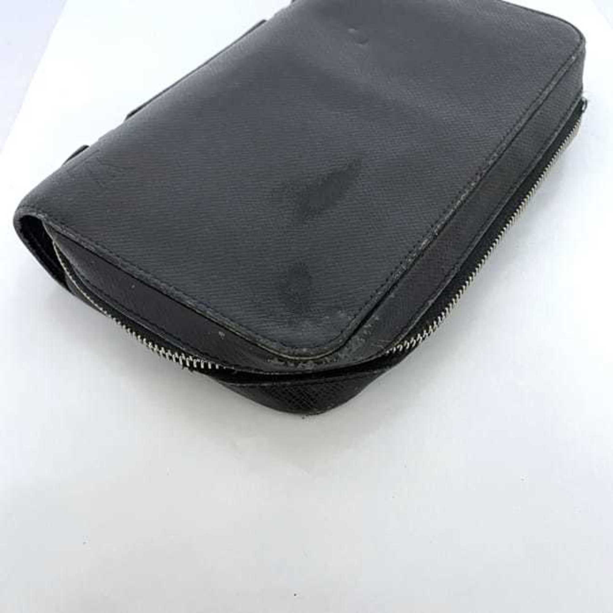 Louis Vuitton Ardoise Black Taiga Leather Long Wallet