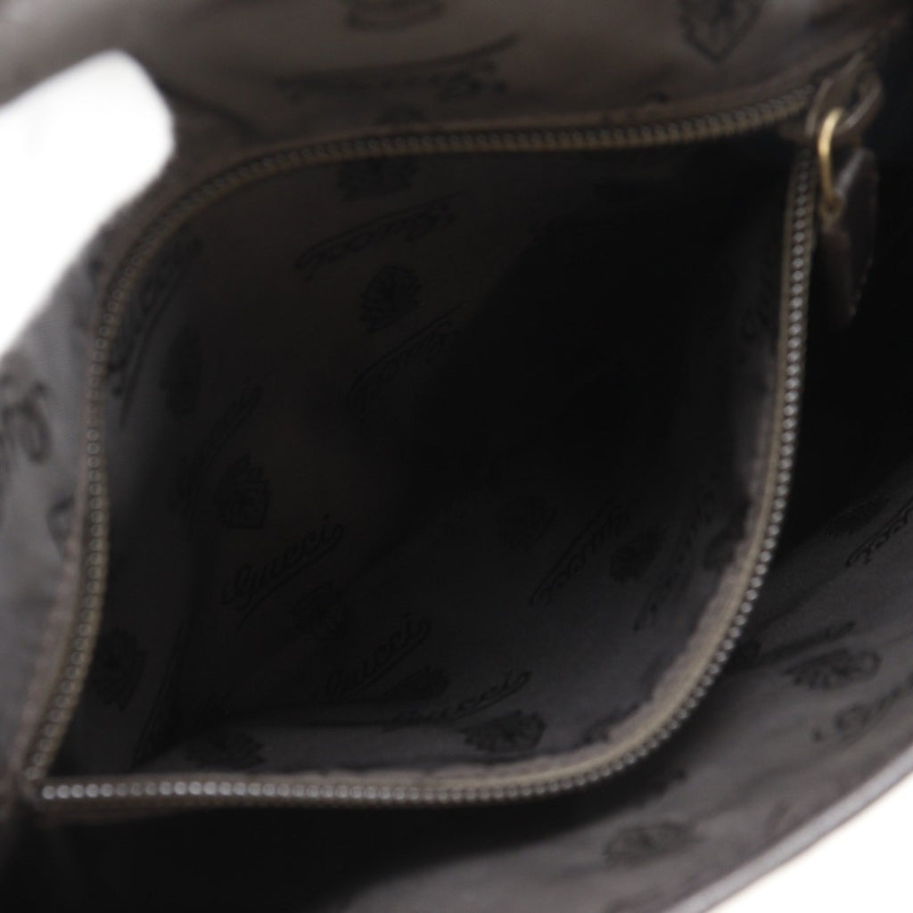 Gucci Brown Leather Shoulder Bag (Pre-Owned)