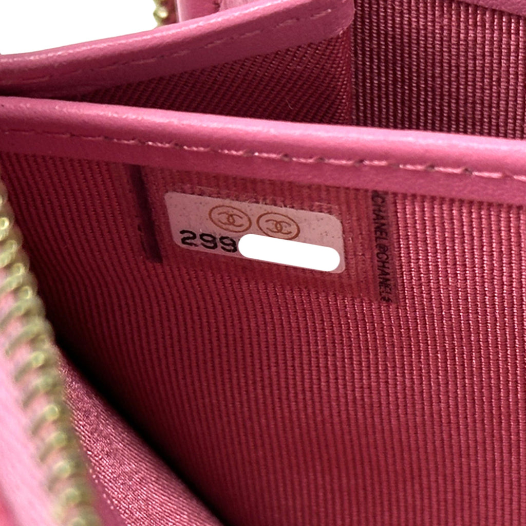 Chanel Pink Grained Calfskin