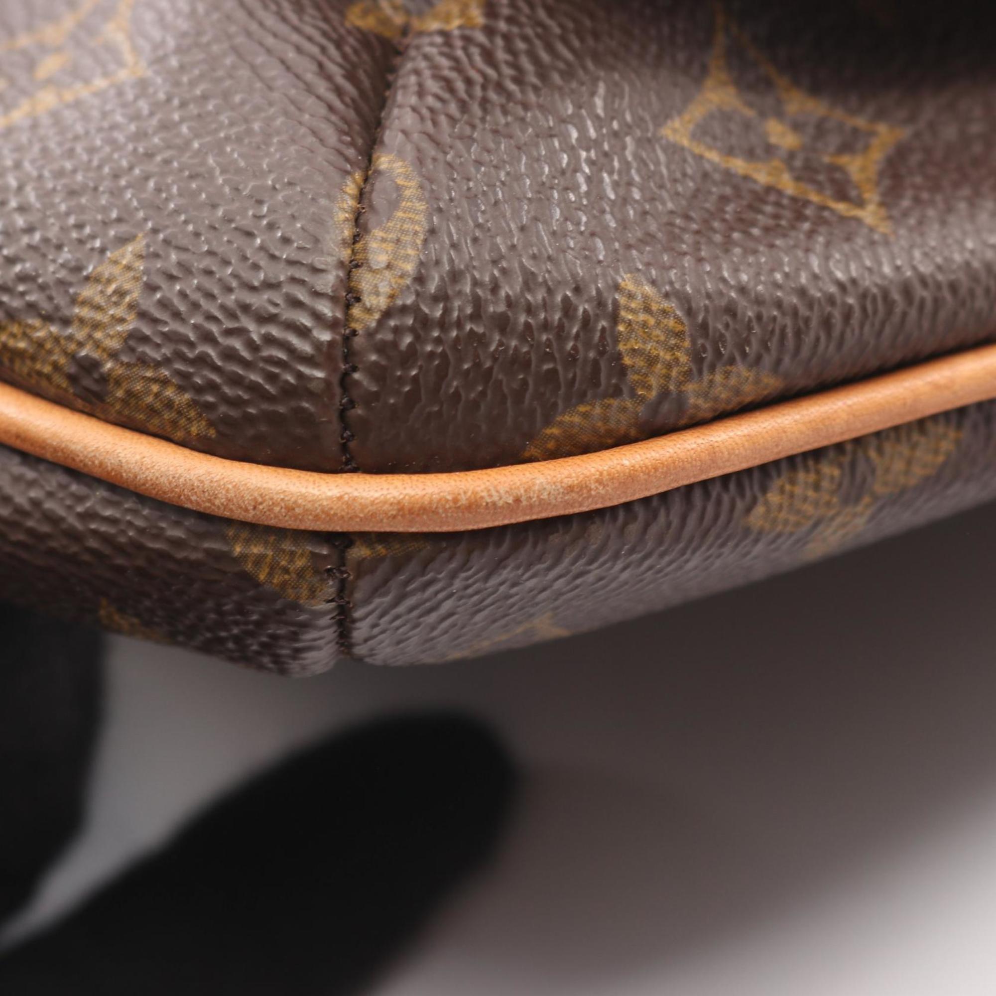 Louis Vuitton Brown Coated Canvas Leather Shoulder Bag