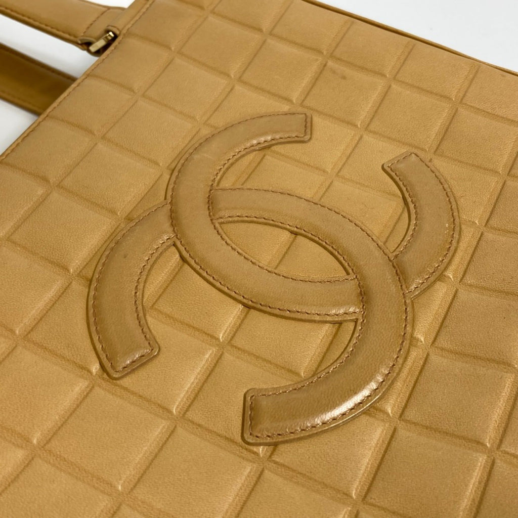 Chanel Beige Leather Tote Bag