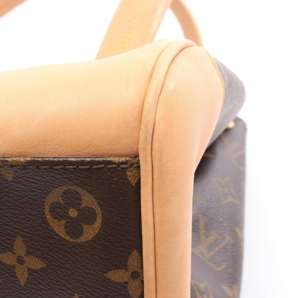 Louis Vuitton Brown Coated Canvas Leather Shoulder Bag