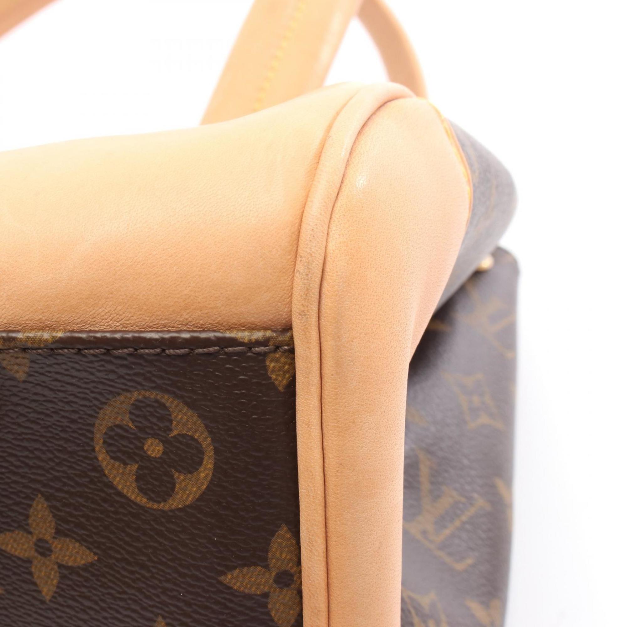 Louis Vuitton Brown Coated Canvas Leather Shoulder Bag