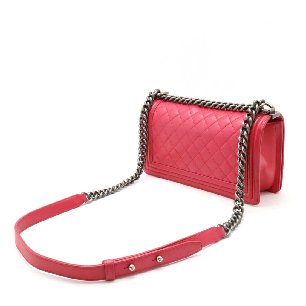 Chanel Pink Grained Calfskin Shoulder Bag