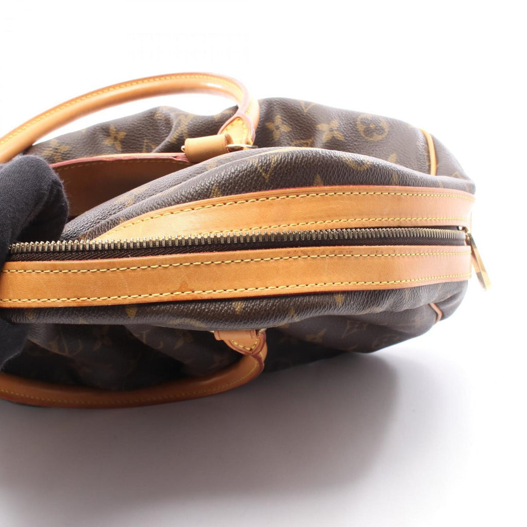 Louis Vuitton Brown Coated Canvas Leather Handbag