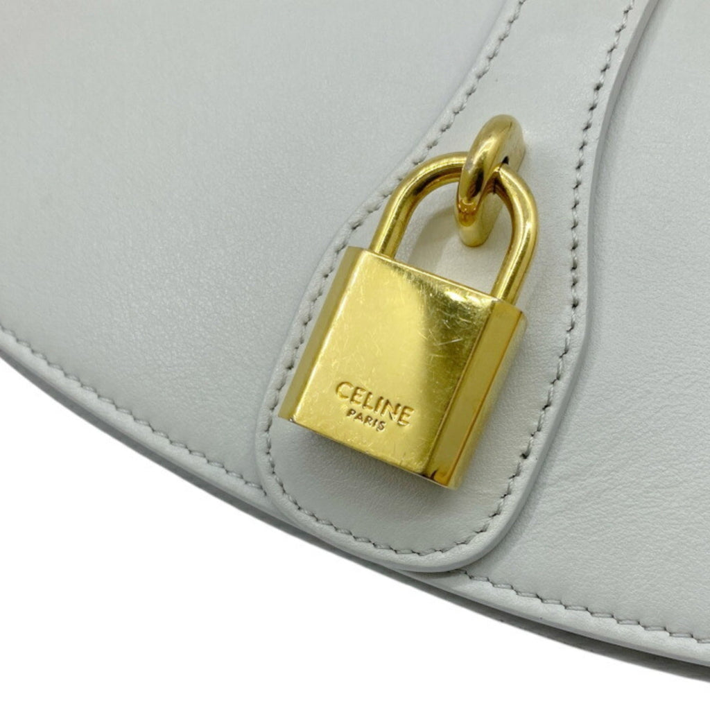 Celine Light Gray Leather Handbag