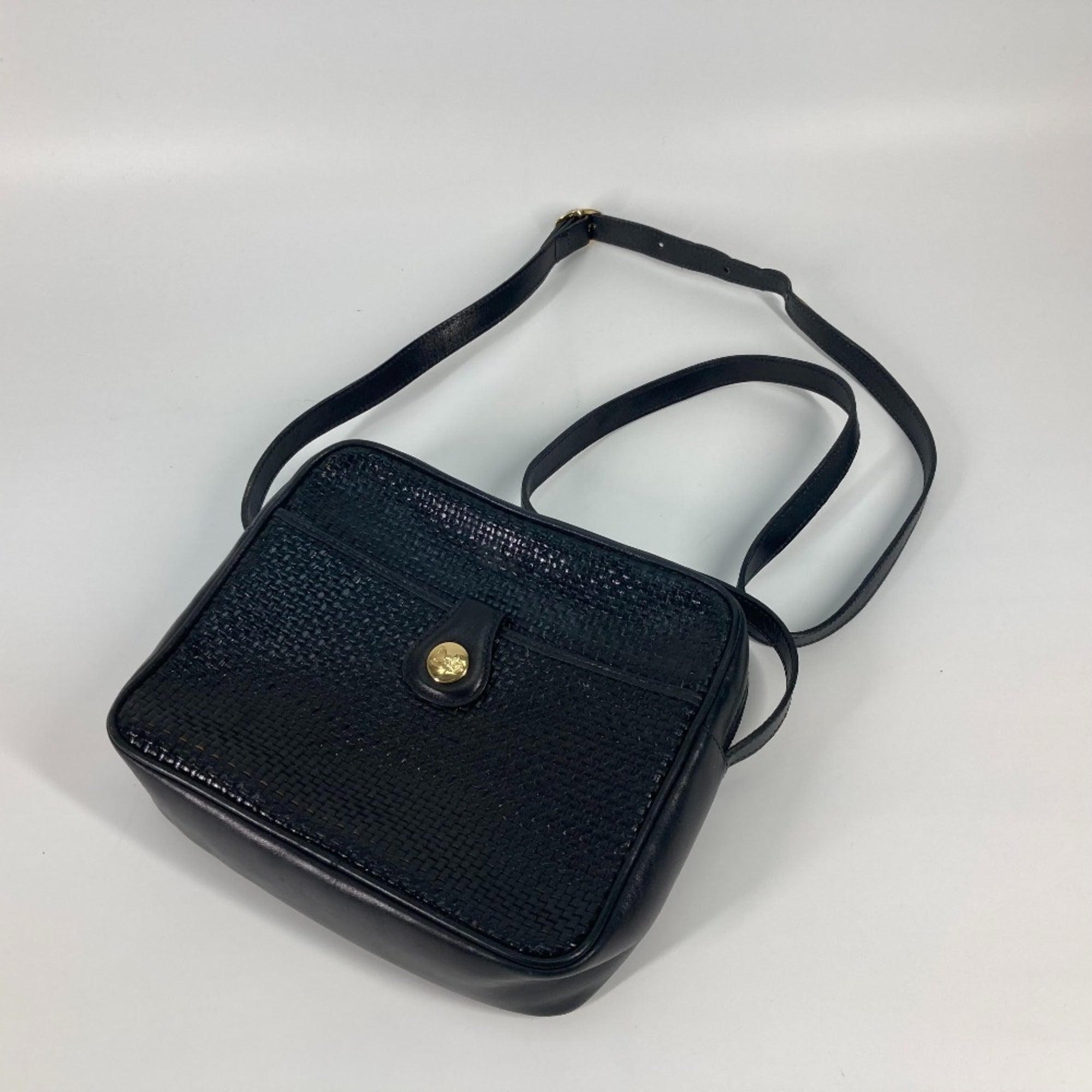 Celine Black Leather Pochette Shoulder Bag