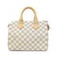Louis Vuitton Azur White Coated Canvas Boston Bag