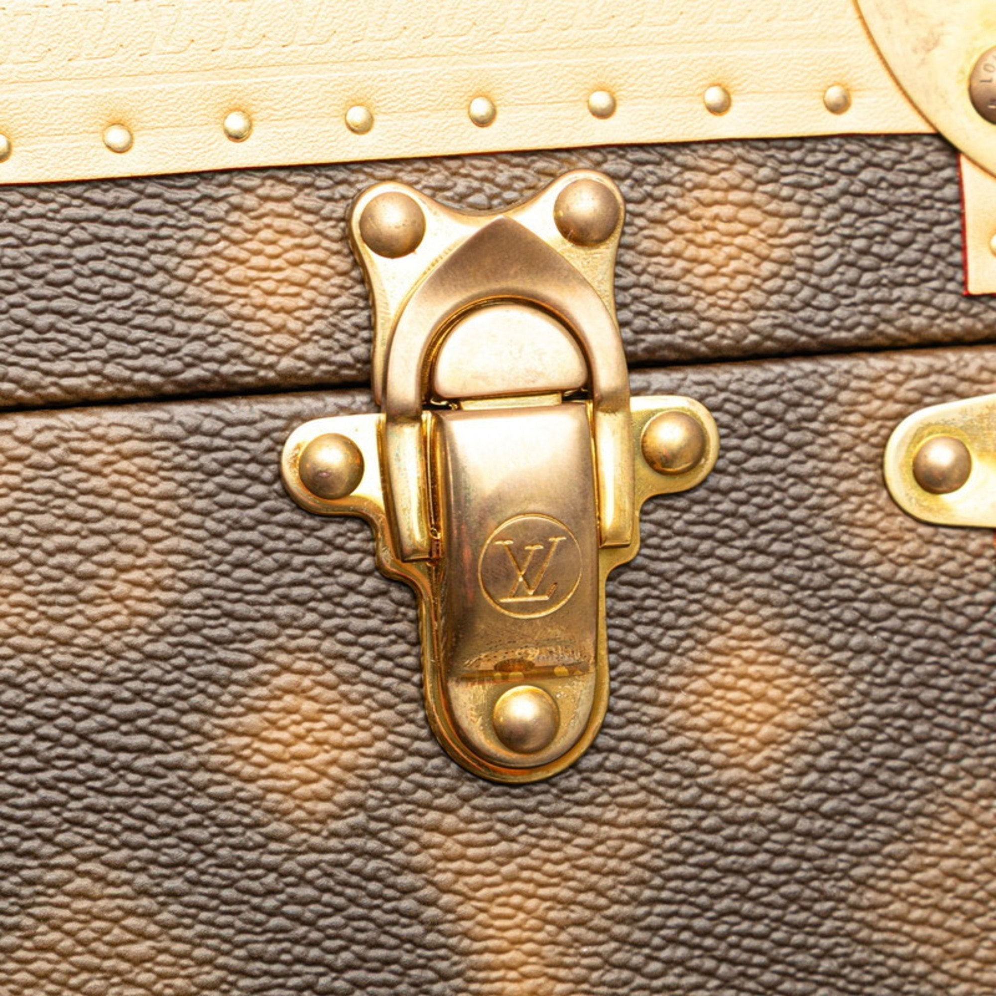 Louis Vuitton Brown Pvc Leather Handbag