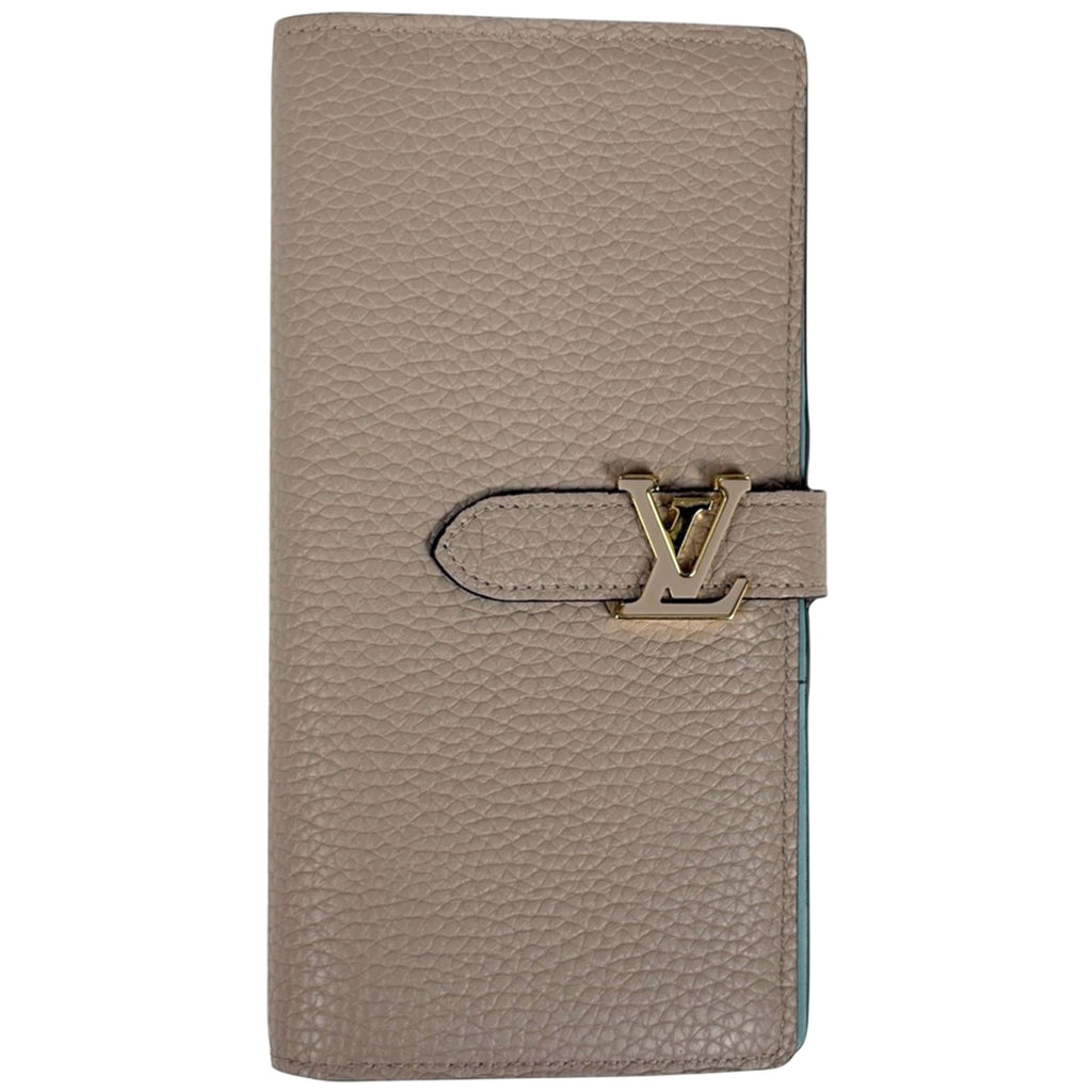 Louis Vuitton Galle Light Blue Leather Long Wallet