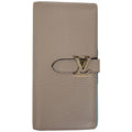 Louis Vuitton Galle Light Blue Leather Long Wallet