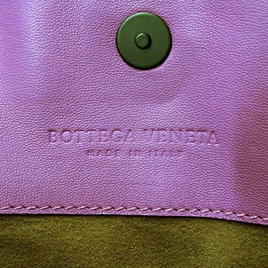 Bottega Veneta Pink Purple Leather Tote Bag