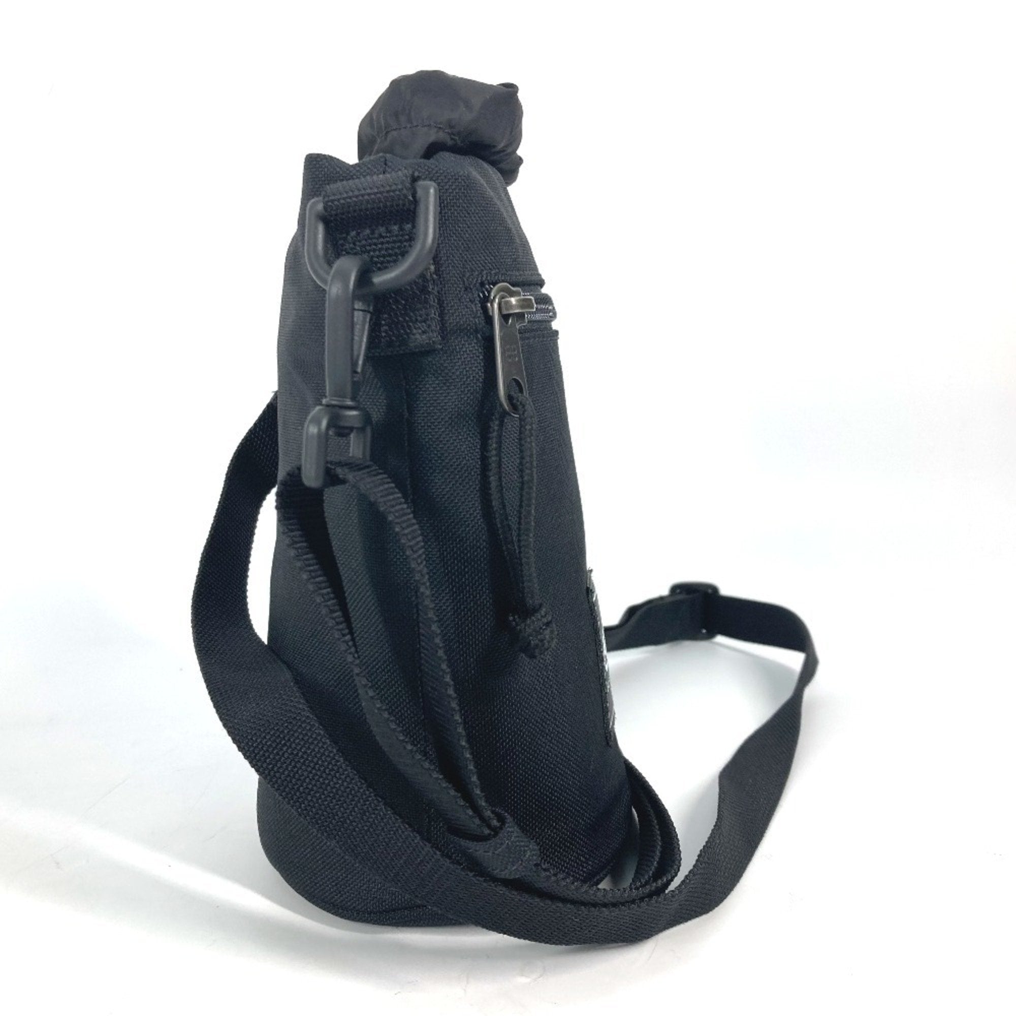 Balenciaga Black White Nylon Leather Pochette Shoulder