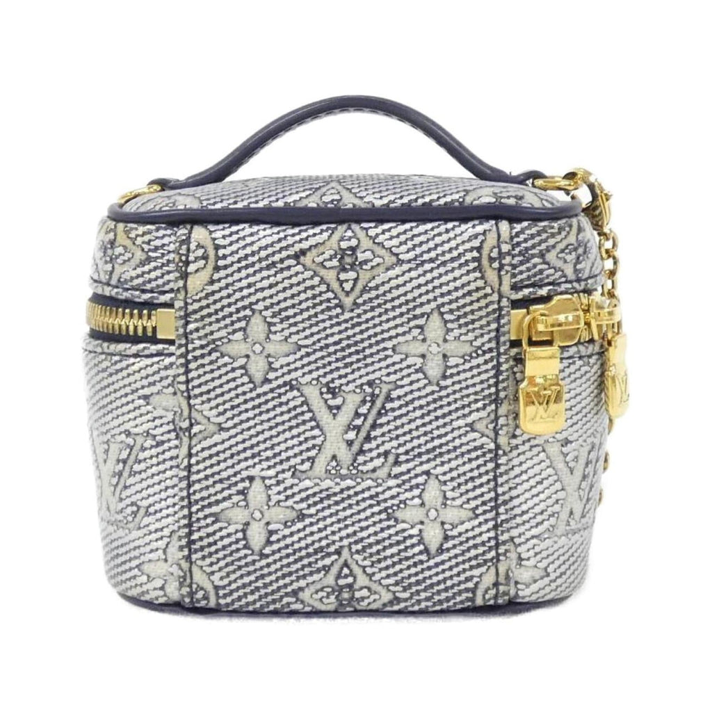 Louis Vuitton Dark Blue Light Blue Cotton Shoulder Bag