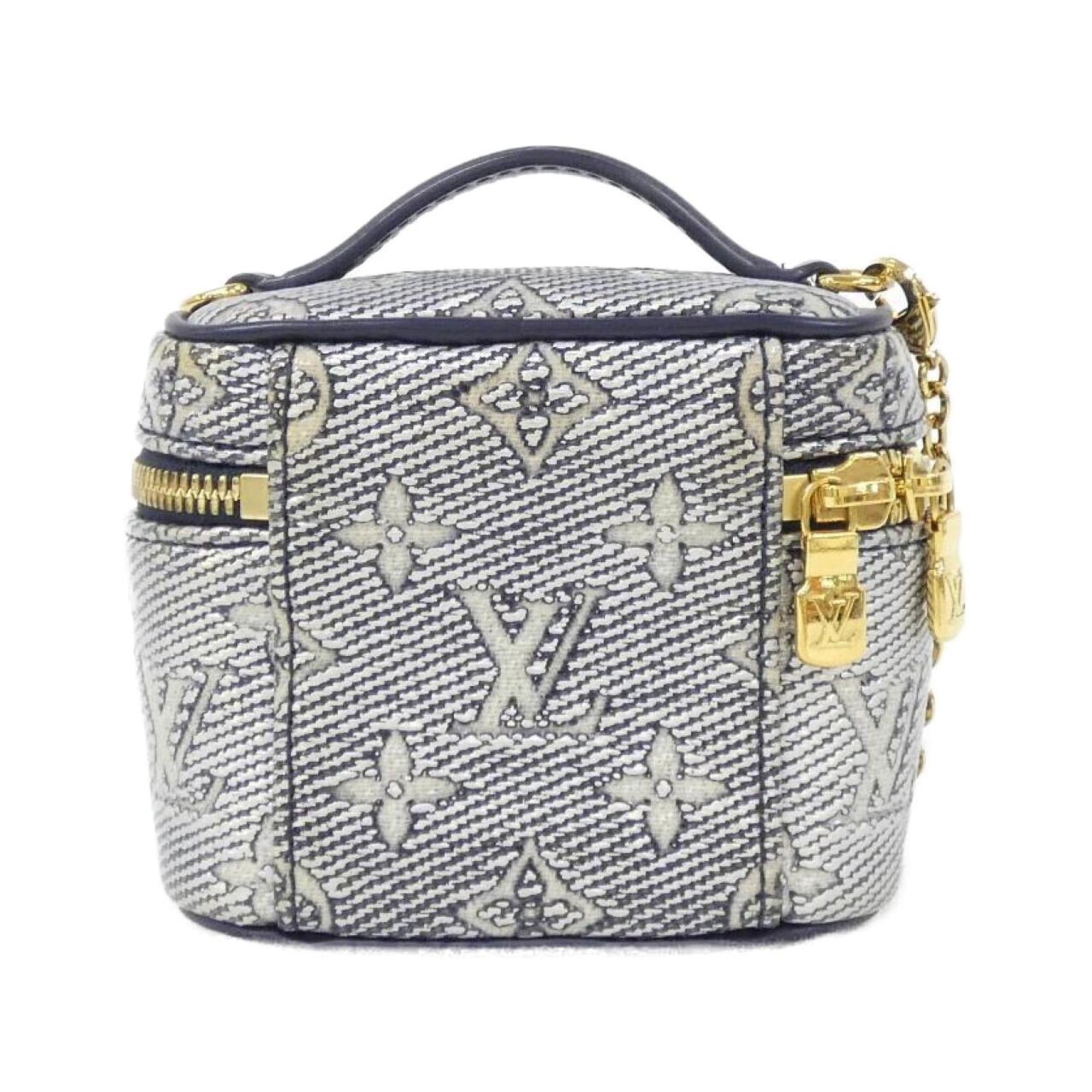 Louis Vuitton Dark Blue Light Blue Cotton Shoulder Bag