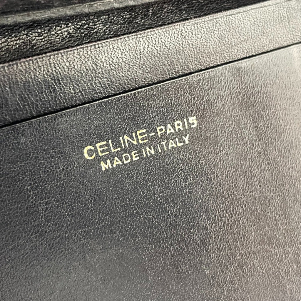 Celine Black Leather Long Wallet (Bi-Fold)