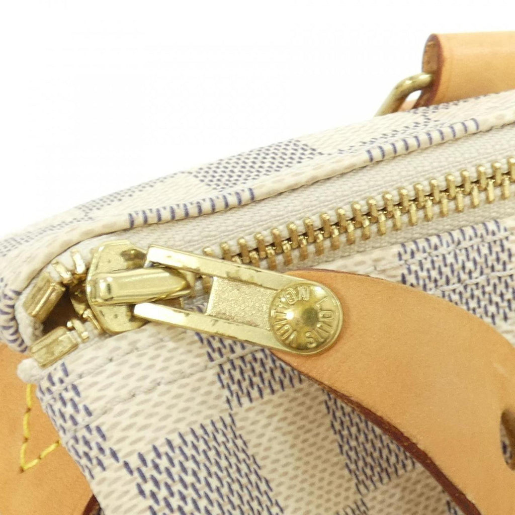 Louis Vuitton Azur White Coated Canvas Boston Bag