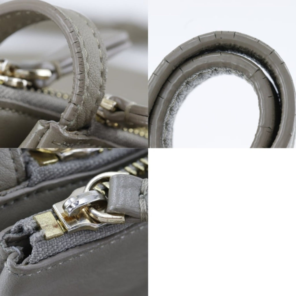Celine Gray Leather Shoulder Bag