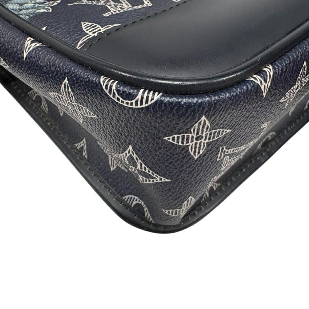 Louis Vuitton Navy Leather Shoulder Bag