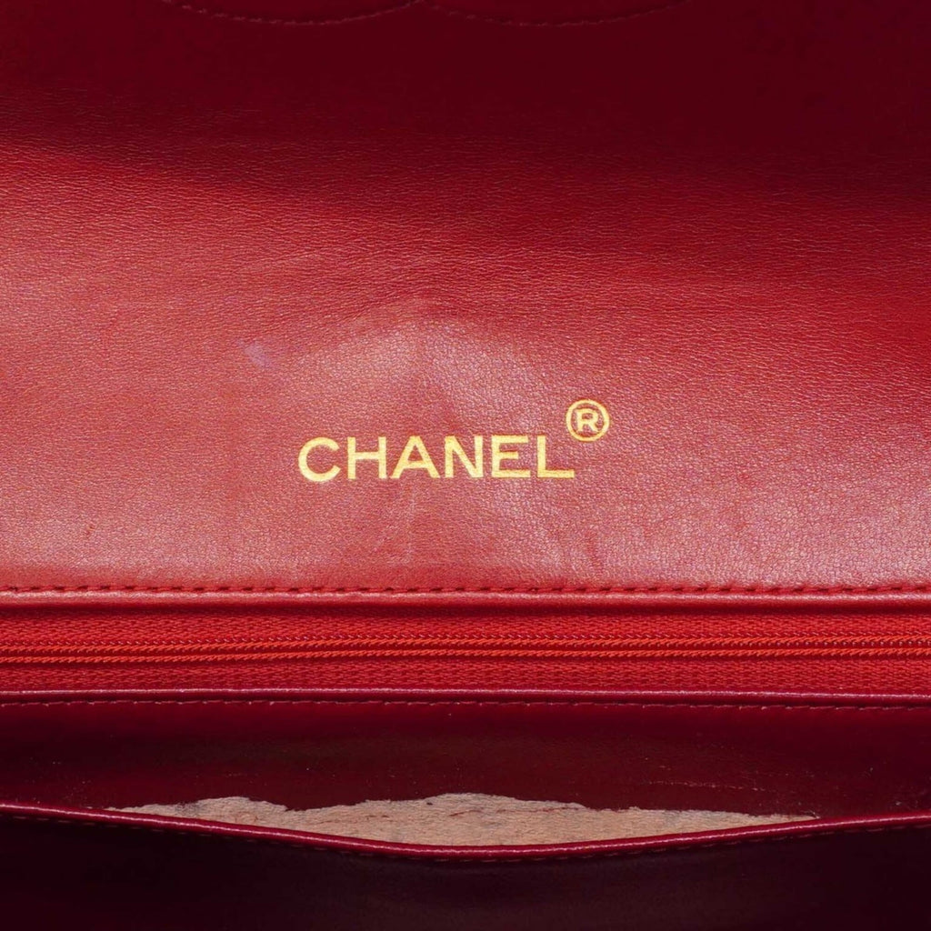 Chanel Red Color Leather Shoulder Bag