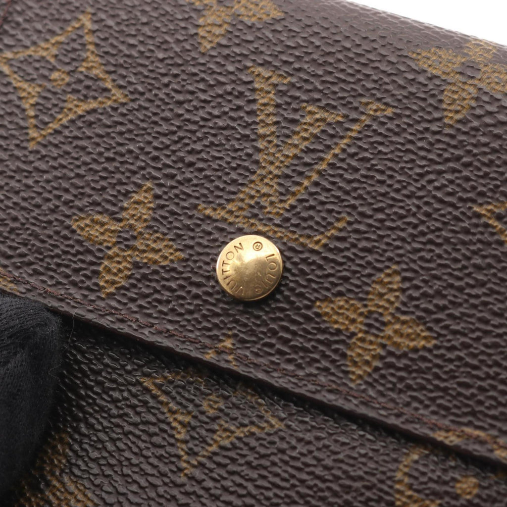 Louis Vuitton Brown Coated Canvas Wallet (Tri-Fold)