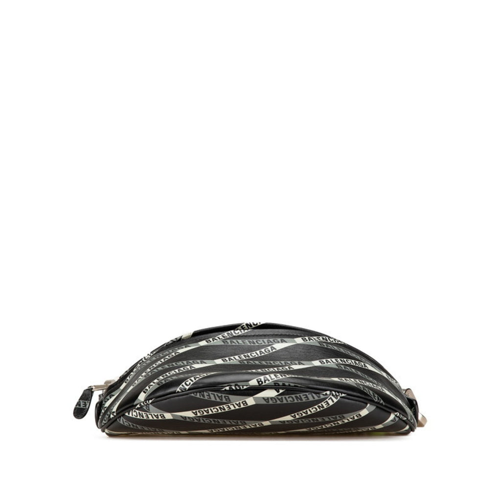 Balenciaga Black Green Leather Fanny Pack