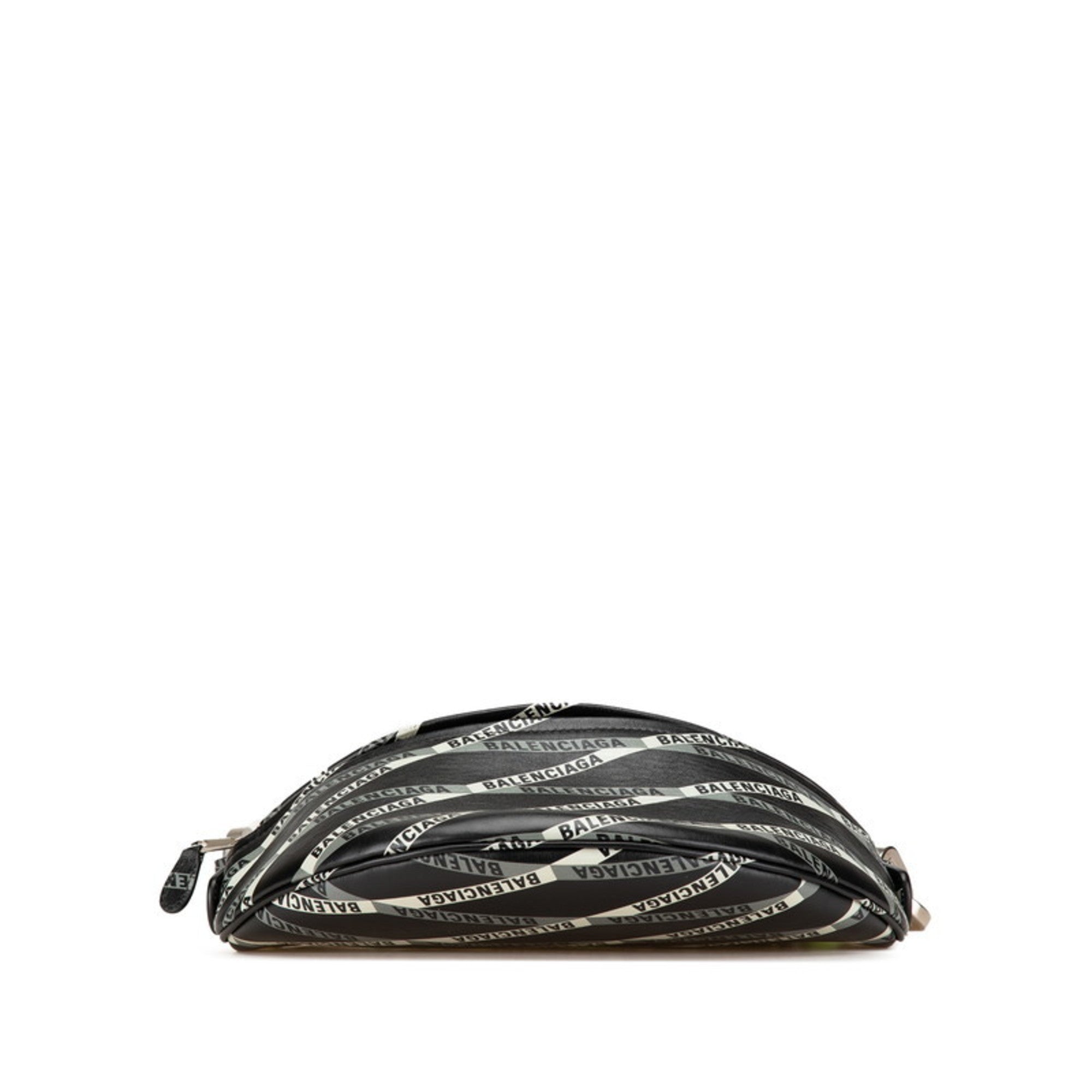 Balenciaga Black Green Leather Fanny Pack