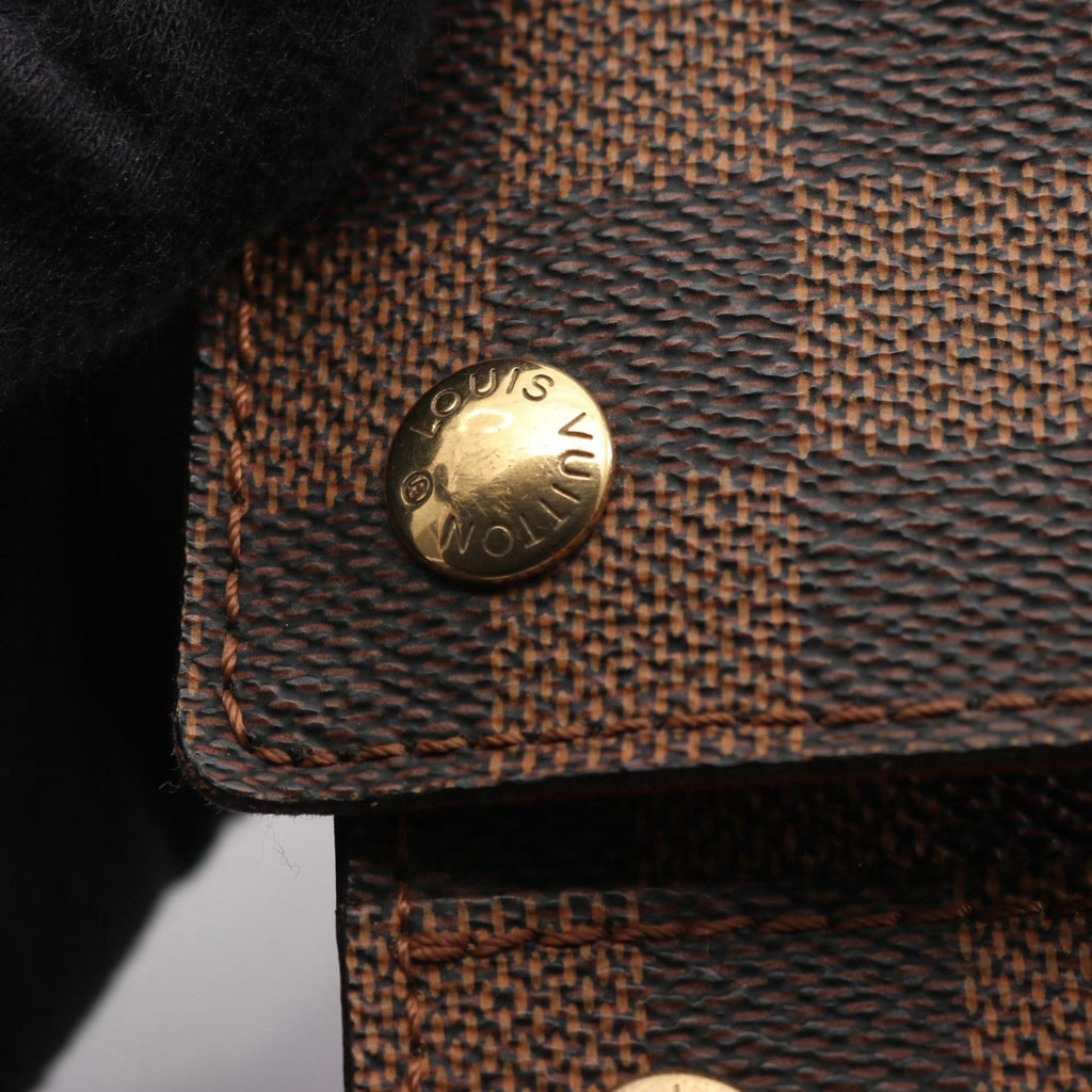 Louis Vuitton Brown Coated Canvas Leather Shoulder Bag