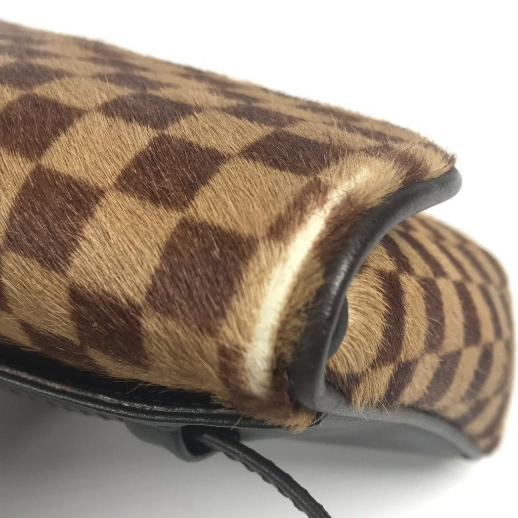 Louis Vuitton Brown Ebene Leather Pochette Shoulder Bag