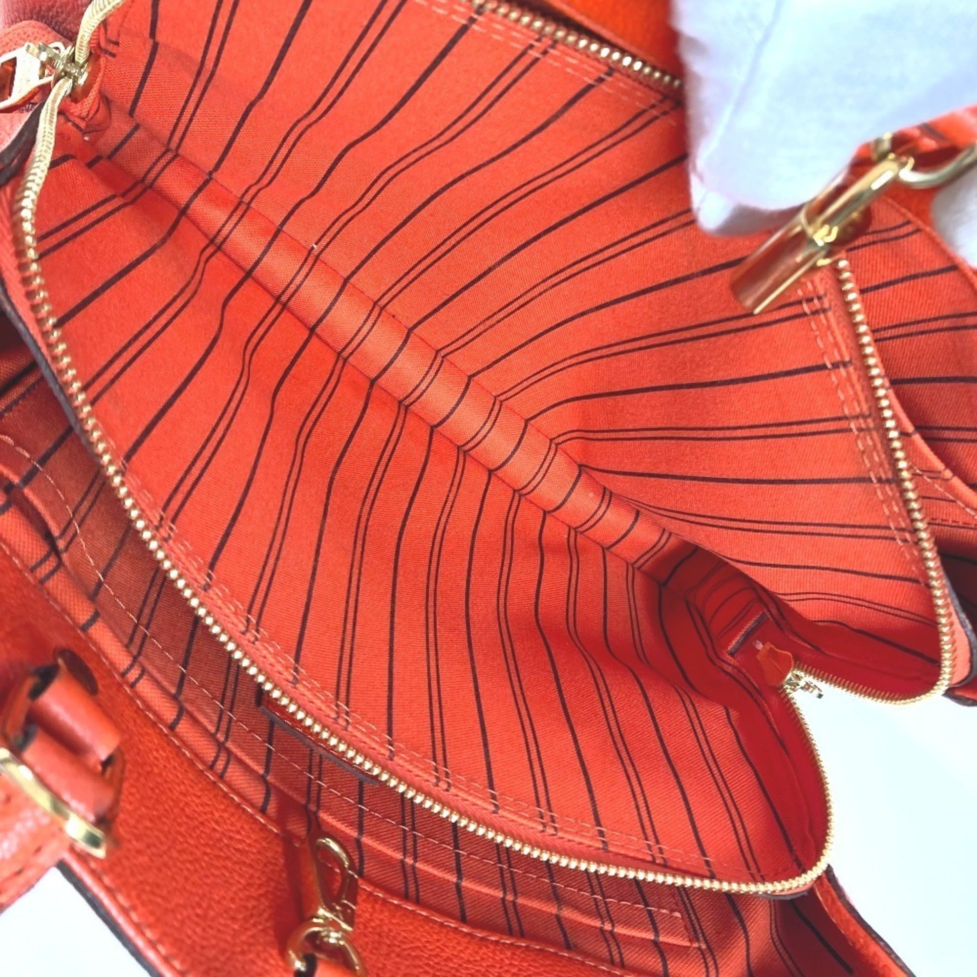 Louis Vuitton Orange Monogram Empreinte Handbag Shoulder Bag Tote Bag