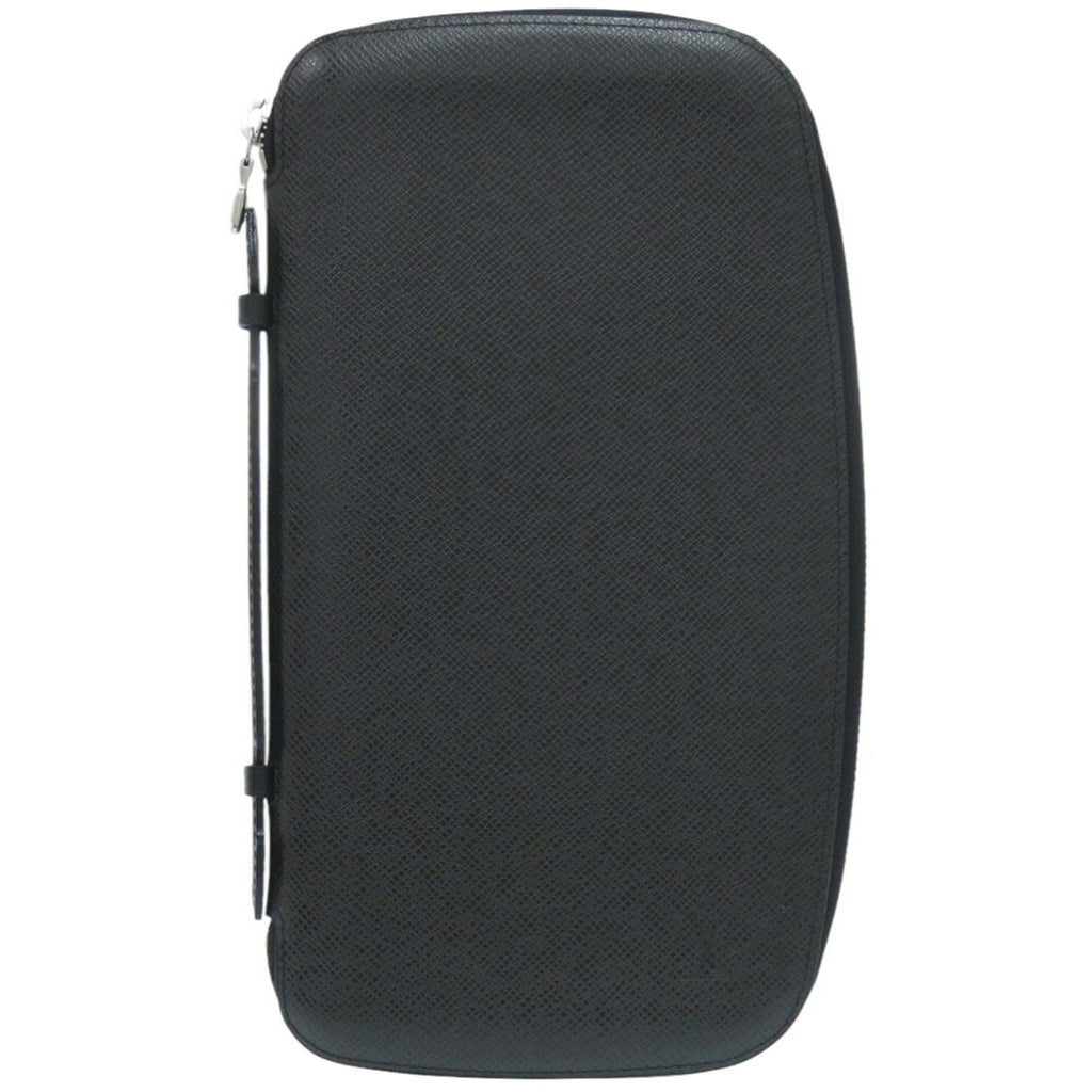 Louis Vuitton Black Taiga Leather Long Wallet