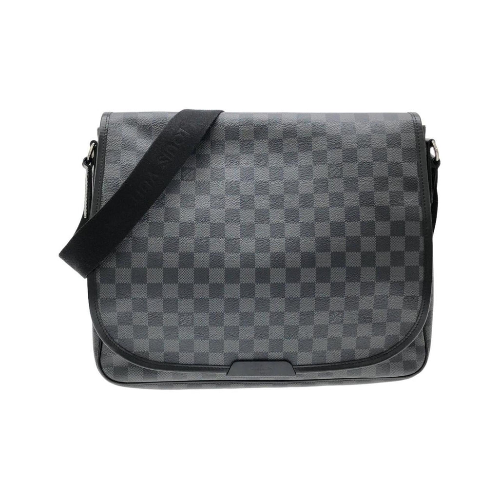 Louis Vuitton Dark Gray Graphite Gray Coated Canvas Shoulder Bag