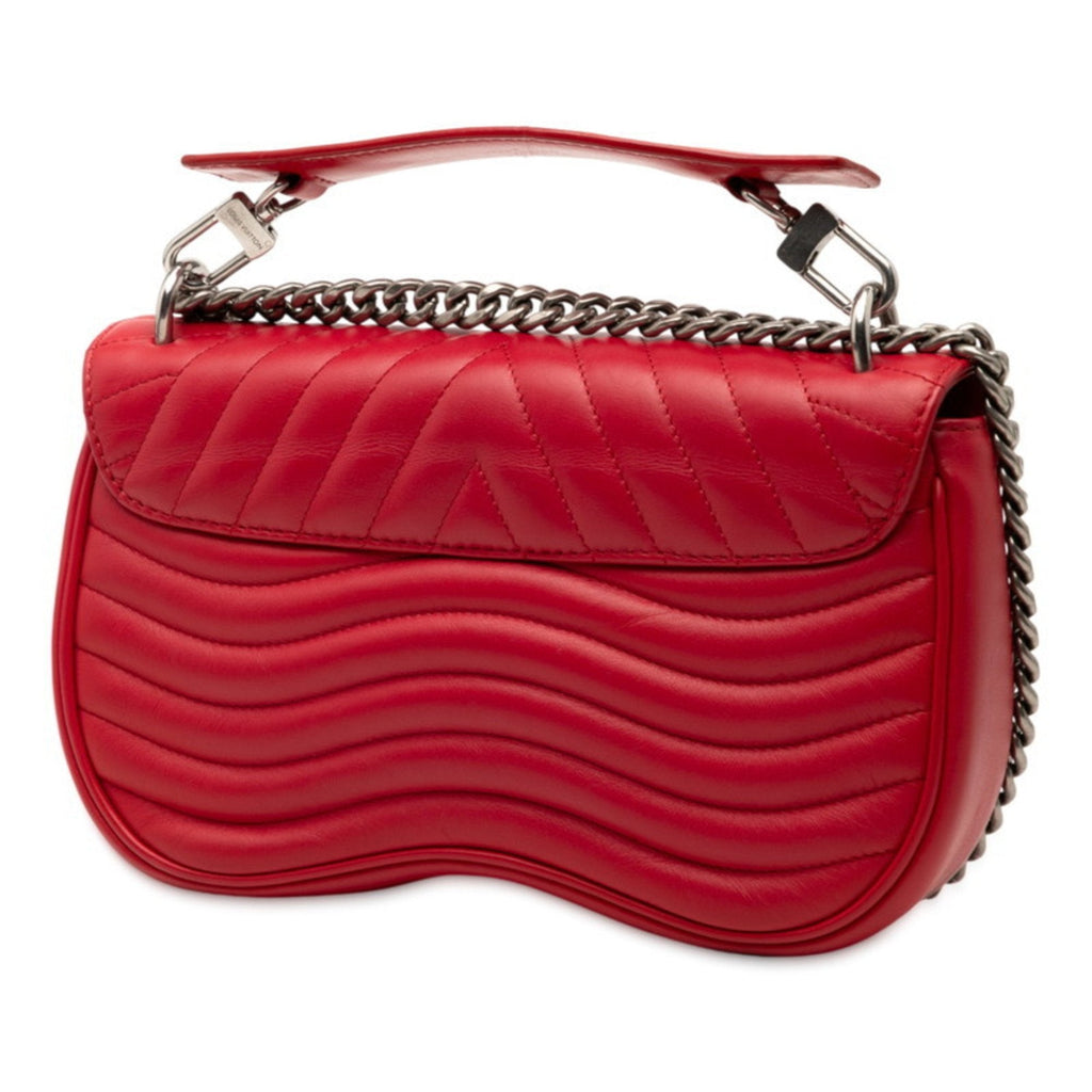 Louis Vuitton Red Color Leather Handbag Shoulder Bag