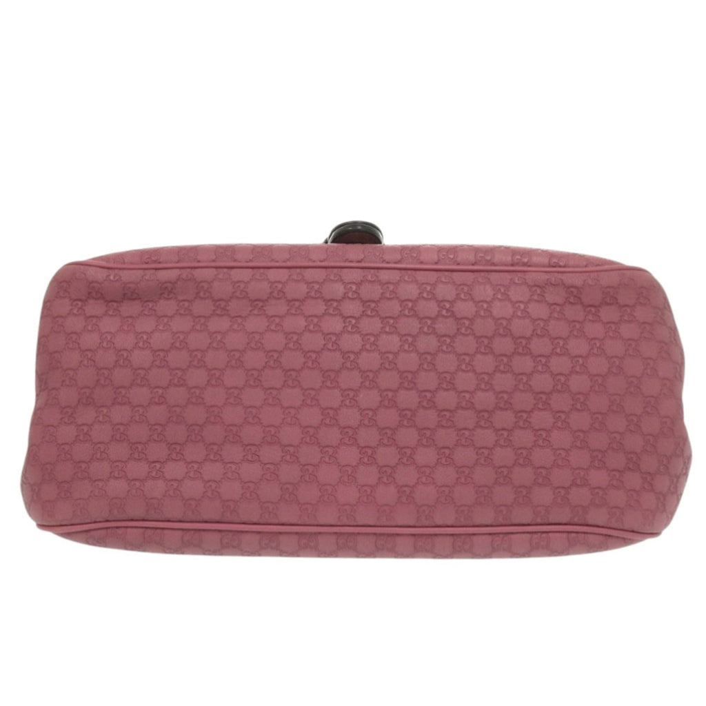 Gucci Pink Leather Shoulder Bag (Pre-Owned)