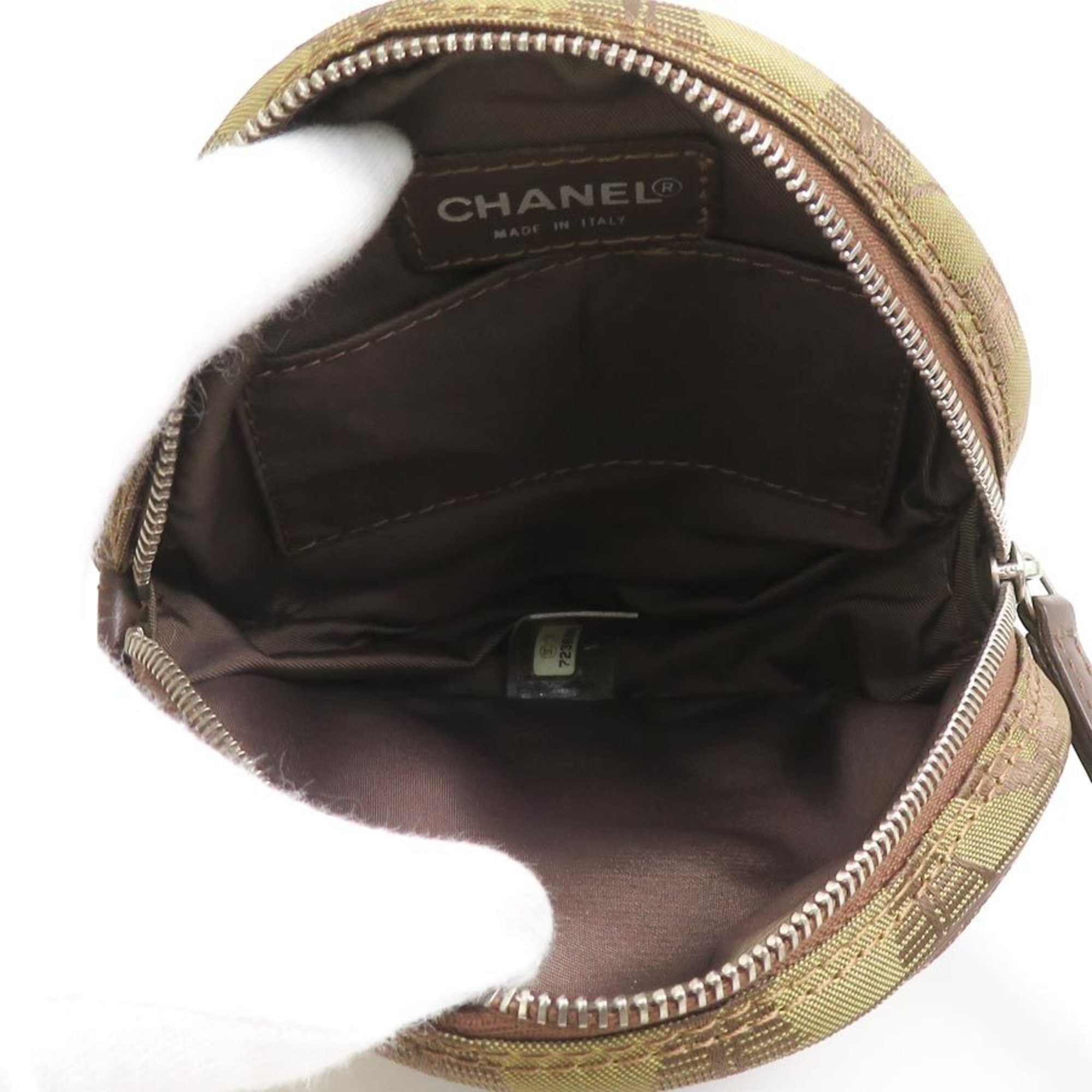 Chanel Brown Khaki New Travel Line Pouch