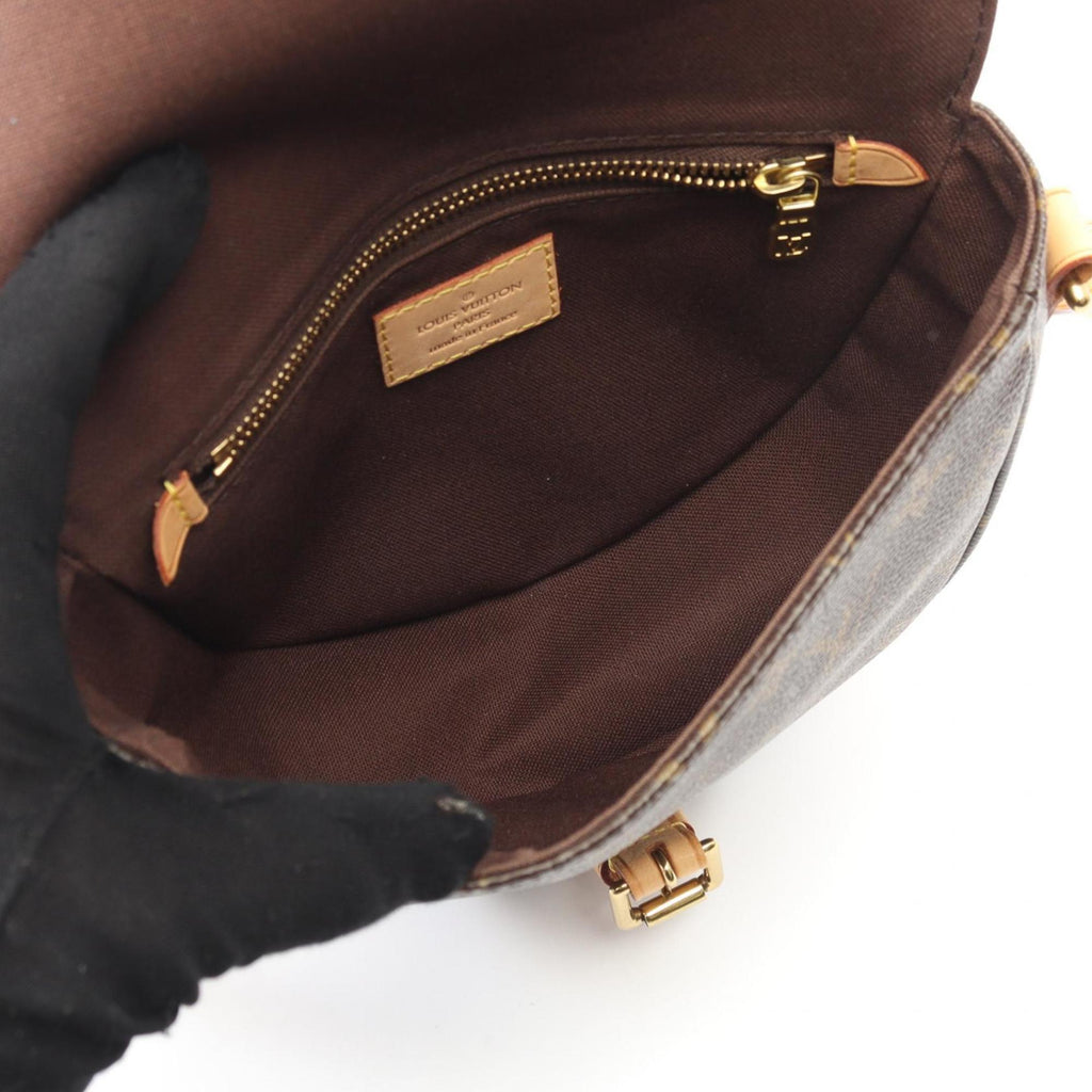 Louis Vuitton Brown Monogram Coated Canvas Leather Shoulder Bag