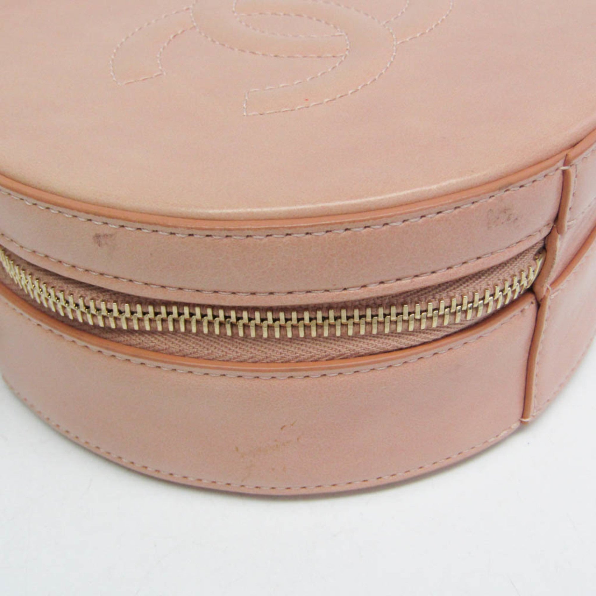 Chanel Round As Earth Crossbody Bag Glazed Calfskin Pink Leather Shoulder Bag Bag