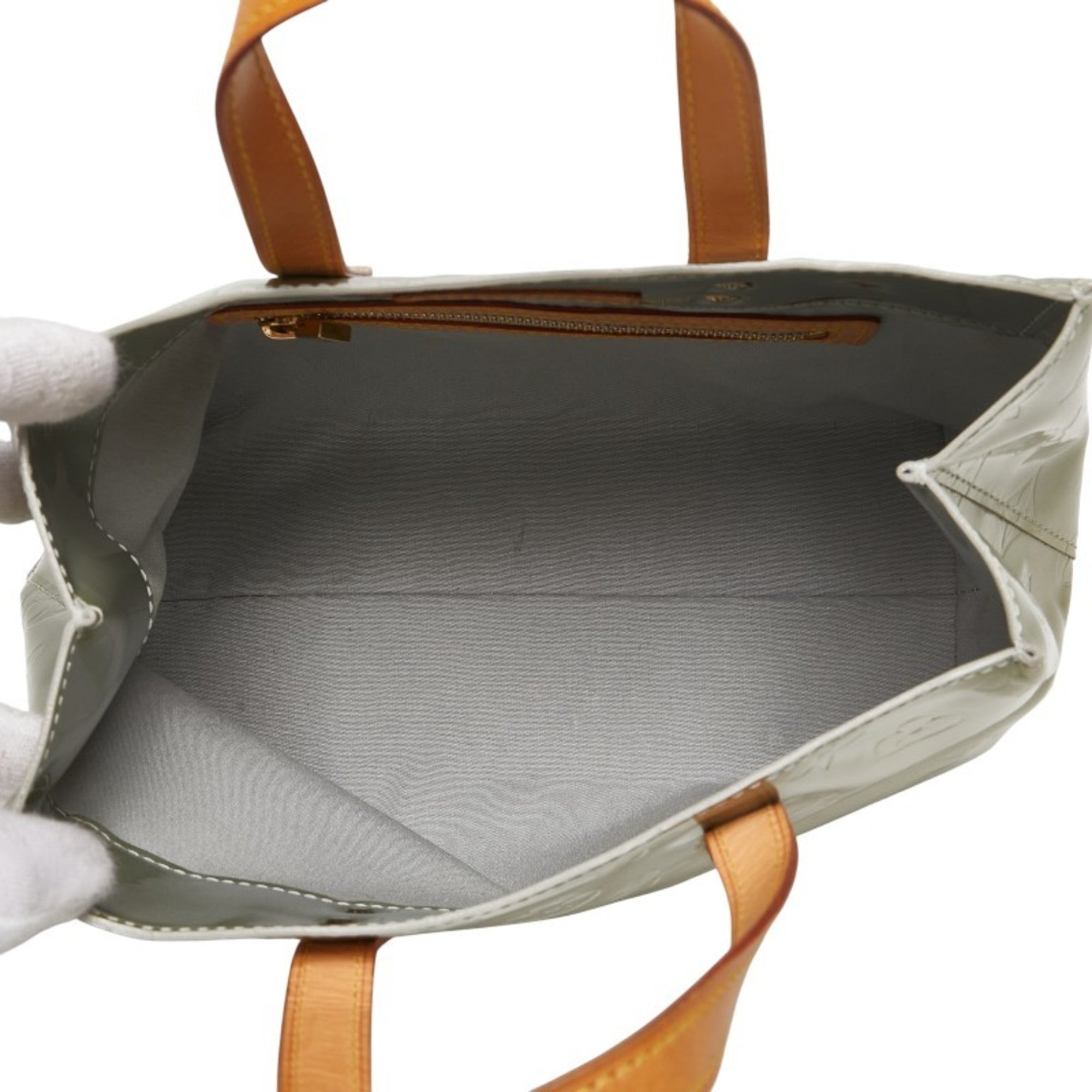 Louis Vuitton Monogram Vernis Gris Patent Leather Handbag