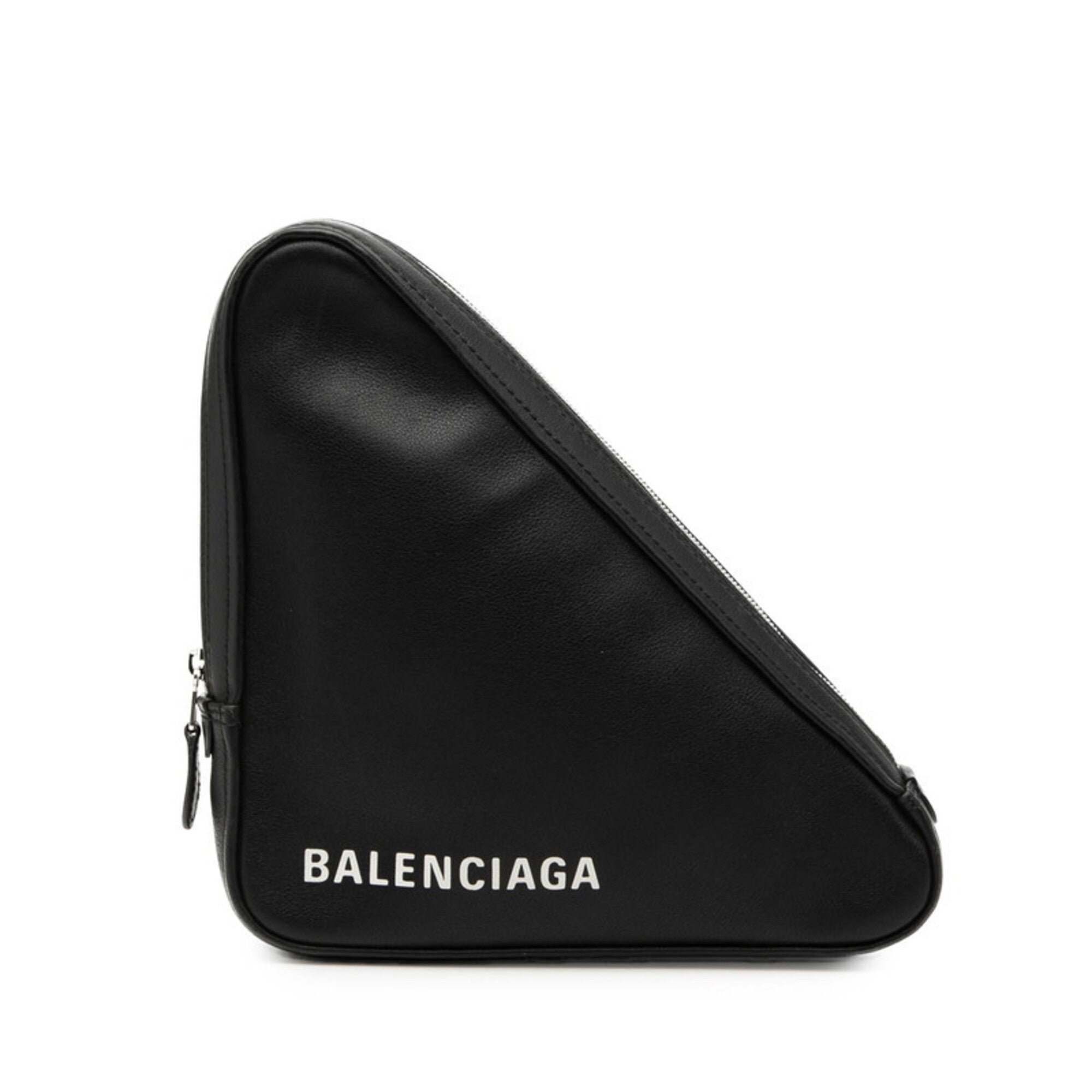 Balenciaga Black Leather Clutch
