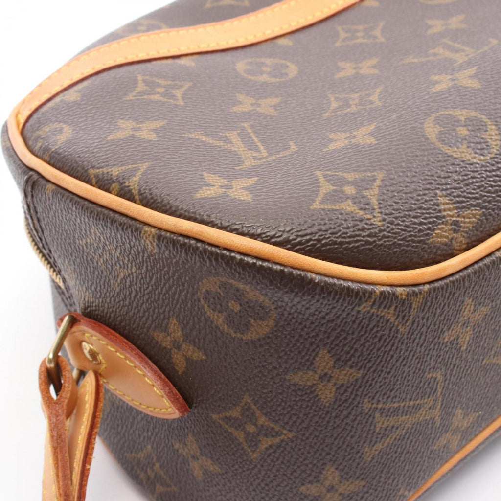 Louis Vuitton Monogram Brown Coated Canvas Leather Shoulder Bag