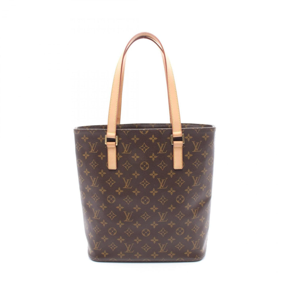 Louis Vuitton Brown Coated Canvas Leather Handbag Tote Bag