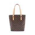 Louis Vuitton Brown Coated Canvas Leather Handbag Tote Bag