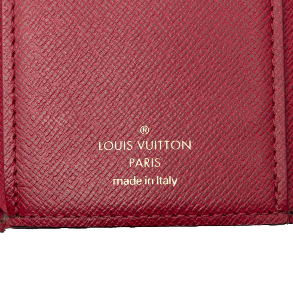 Louis Vuitton Brown Fuchsia Pvc Leather Wallet (Tri-Fold)